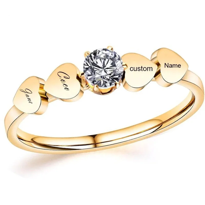 Elegant Ring with Personalized Names