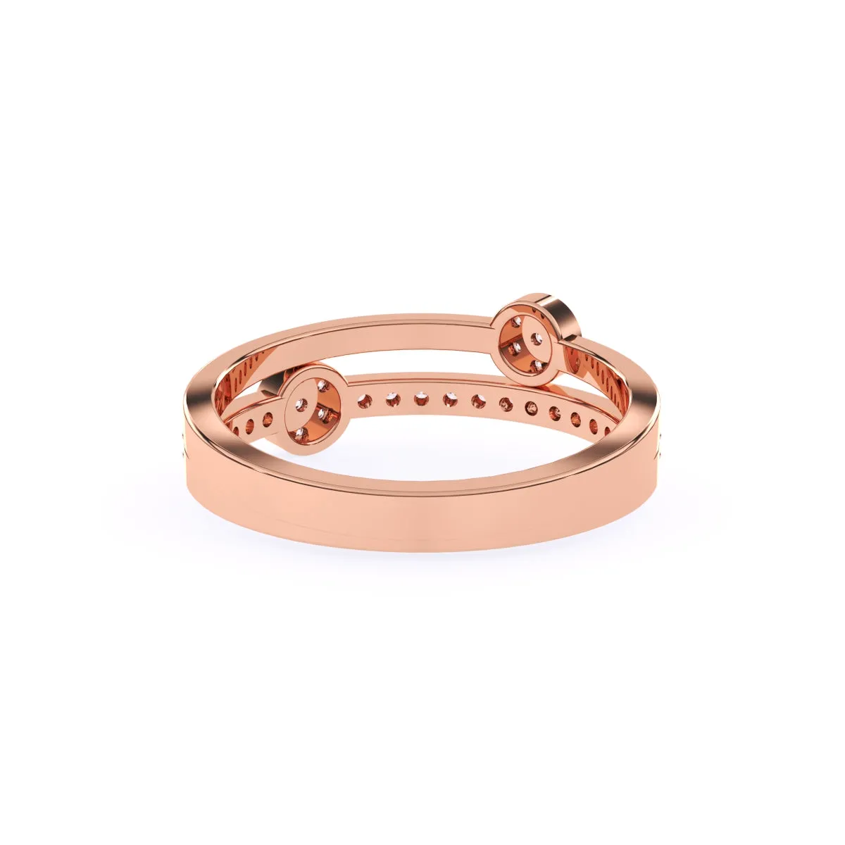Elegant Round Diamond Cluster Wedding Band