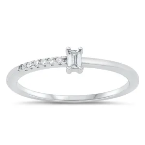 Elegant stackable silver ring
