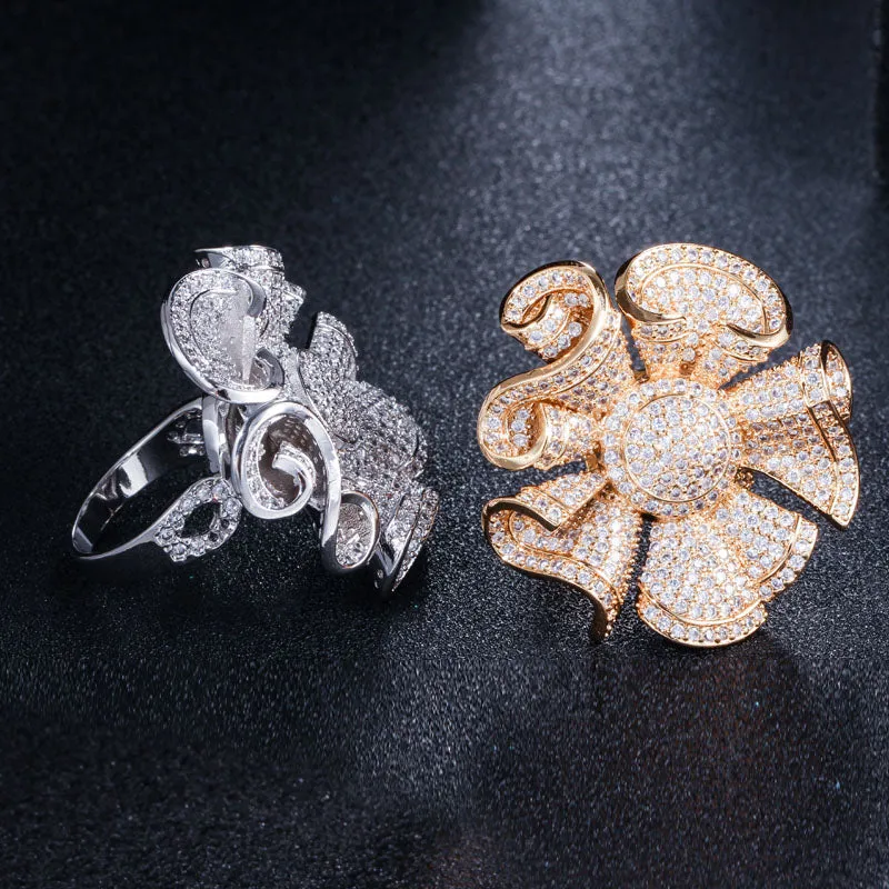 Elegant Women Big Statement Finger Rings