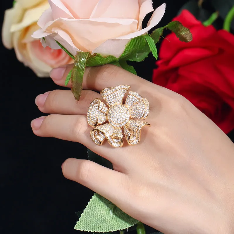 Elegant Women Big Statement Finger Rings