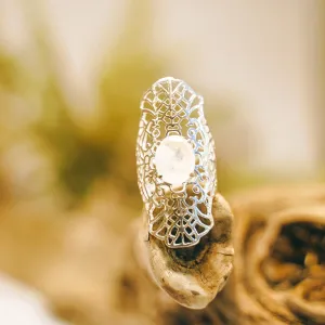 Elven Flower Cutstone Sterling Silver Rings