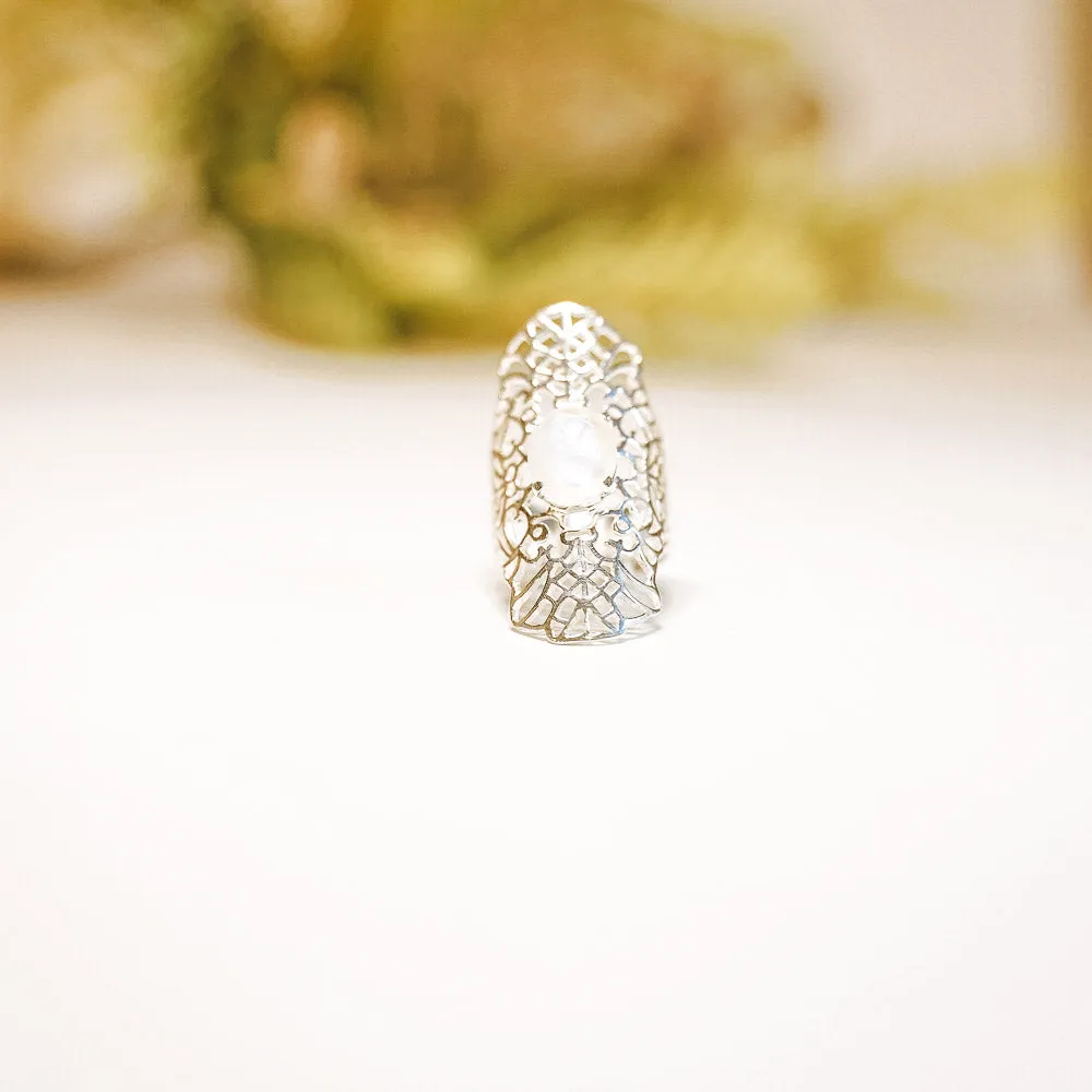 Elven Flower Cutstone Sterling Silver Rings