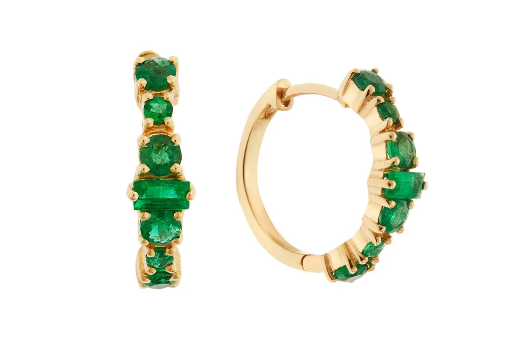 Emerald Rivulet Spread Round Hoops
