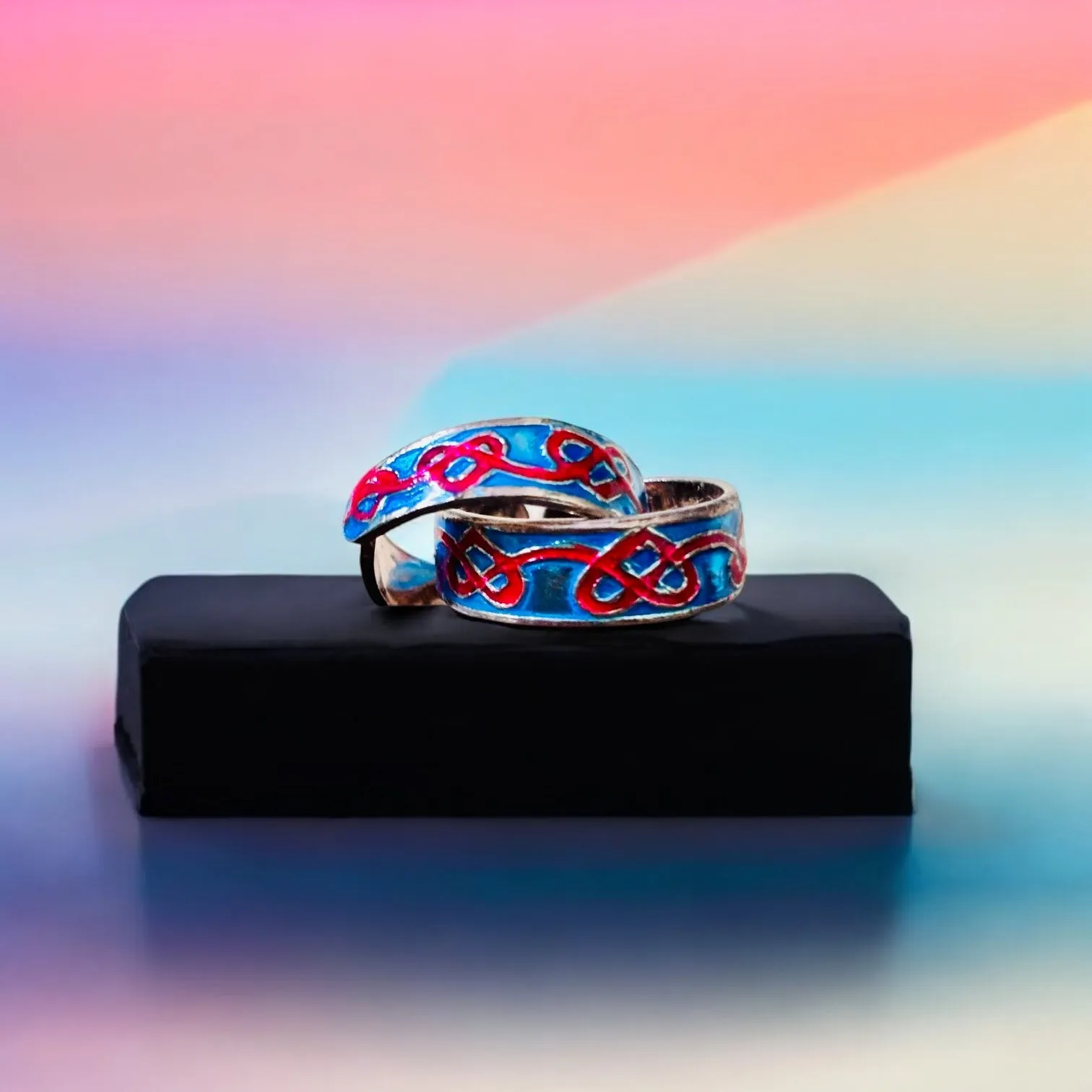 Enamel toe rings