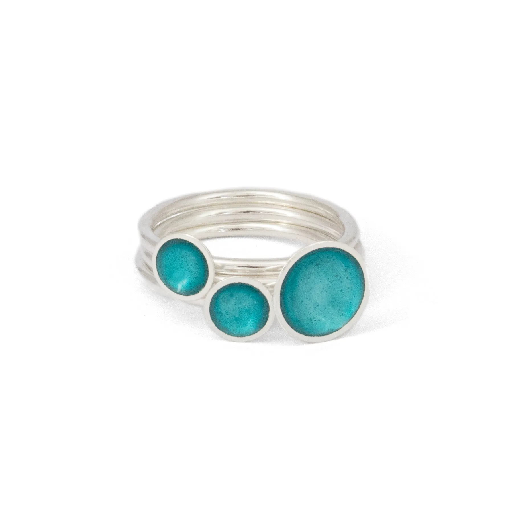 Enamel Triple Ring Stack