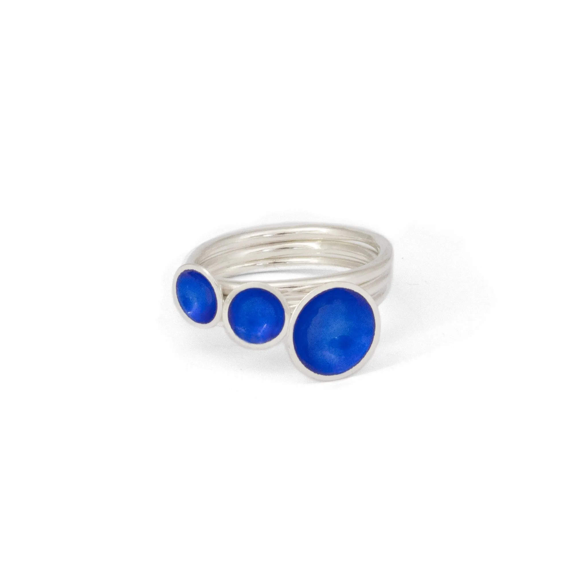 Enamel Triple Ring Stack