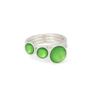 Enamel Triple Ring Stack
