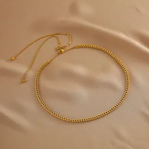 European and American Golden Wheat Ear Titanium Steel necklace For Woman
