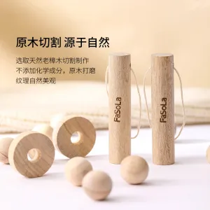 FaSoLa Natural Camphor Wood Rings - 5 Pieces