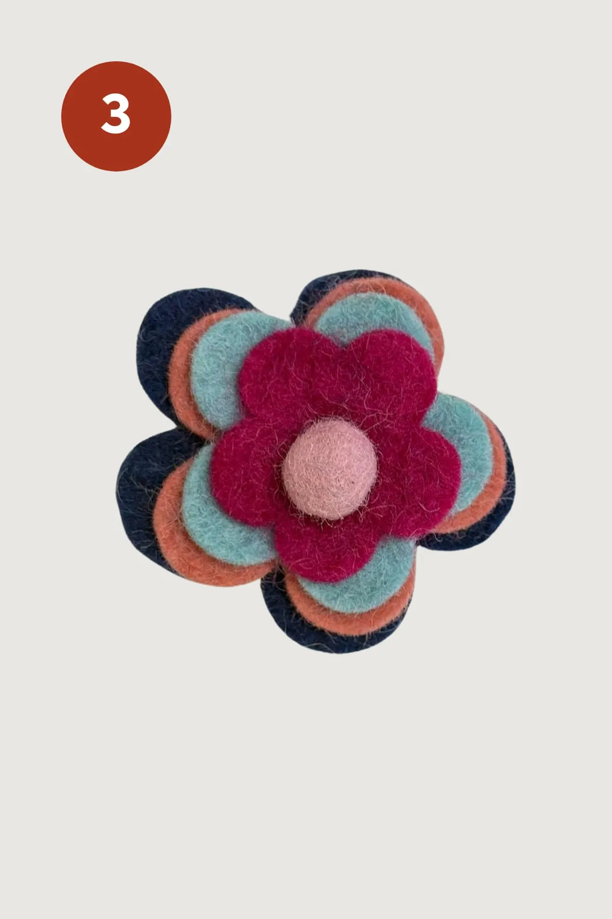 Felt Flower Brooch