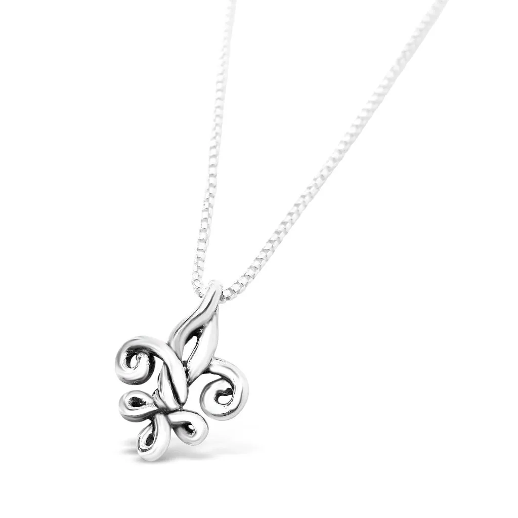 Fleur de Love Knot Pendant - Small