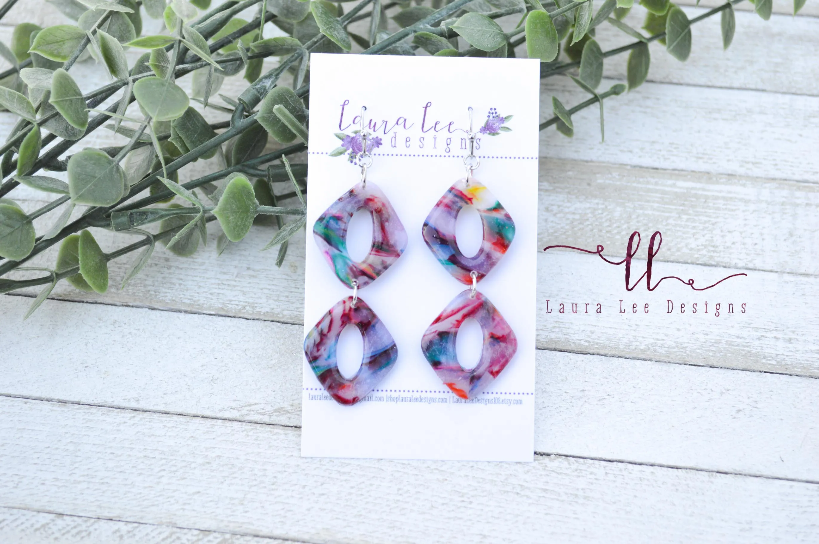 Frankie Clay Earrings || Colorful