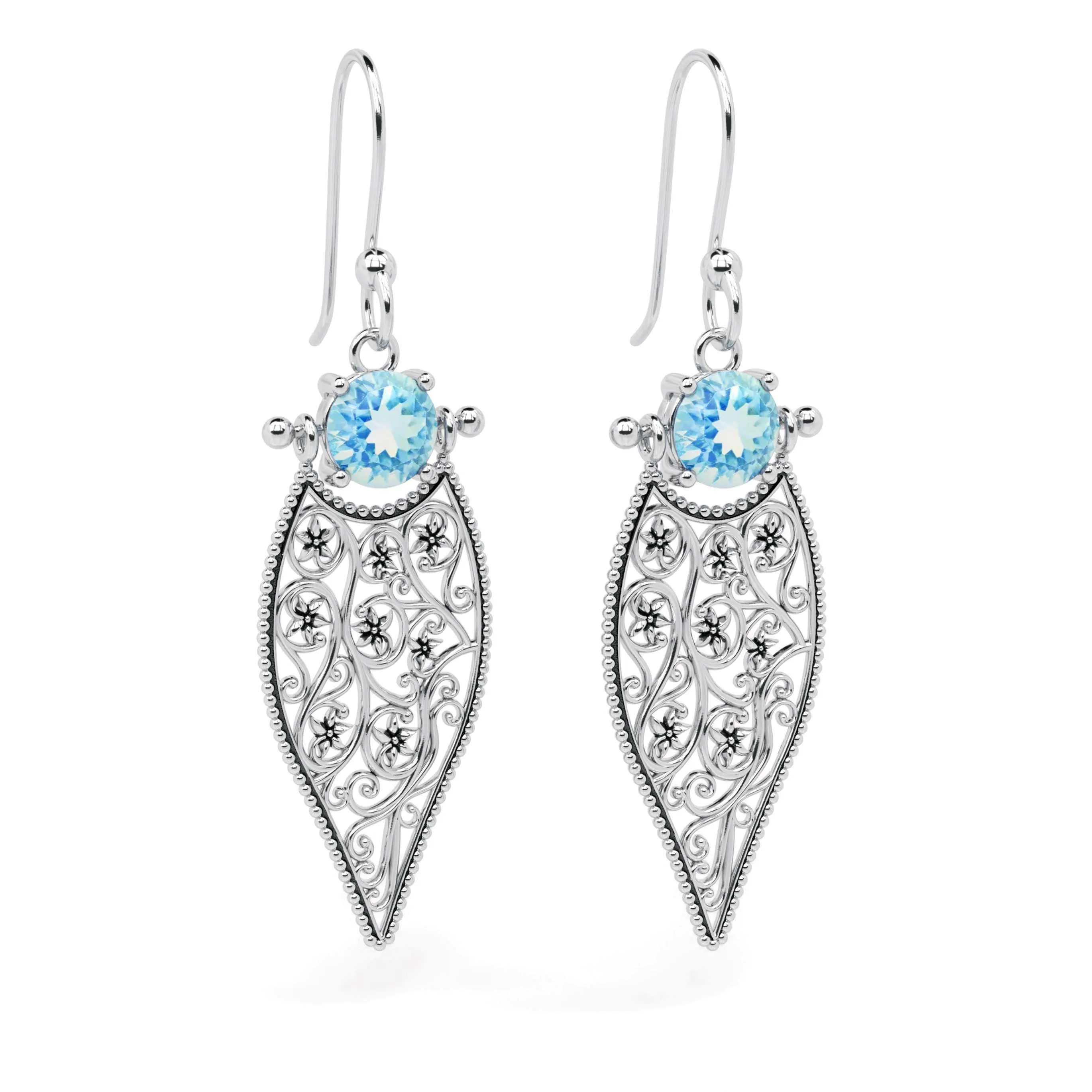 Gemstone Lace Earrings