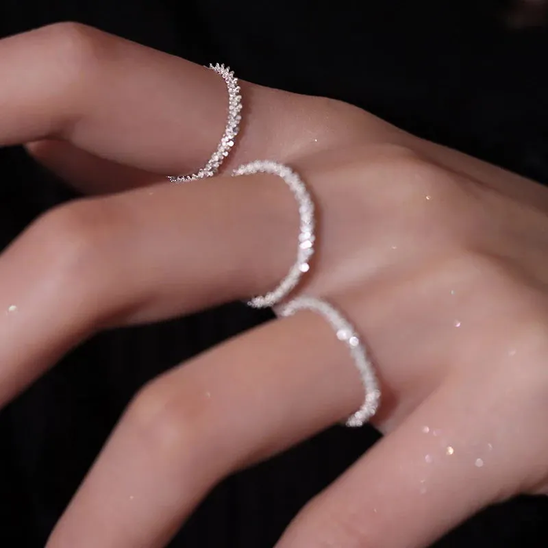 Geometric Alloy Ring Flashing Temperament Metal Wild Rings
