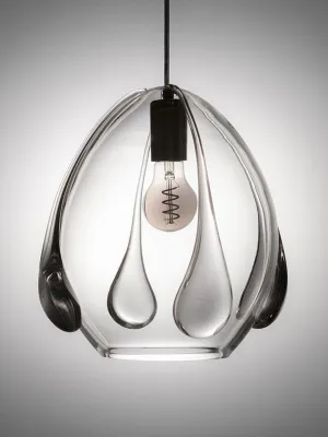Glass Drops Clear Pendant Light - Medium