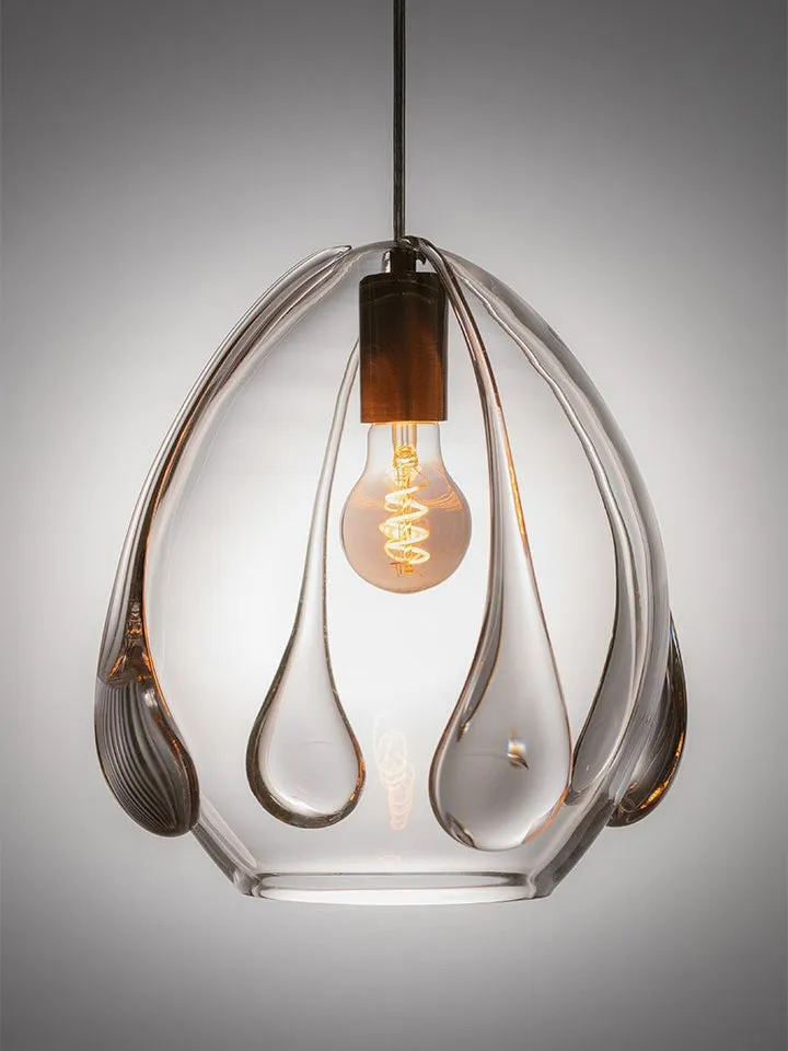 Glass Drops Clear Pendant Light - Medium