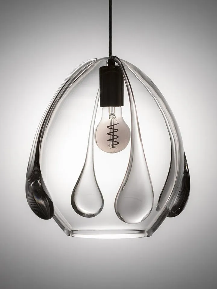 Glass Drops Clear Pendant Light - Medium