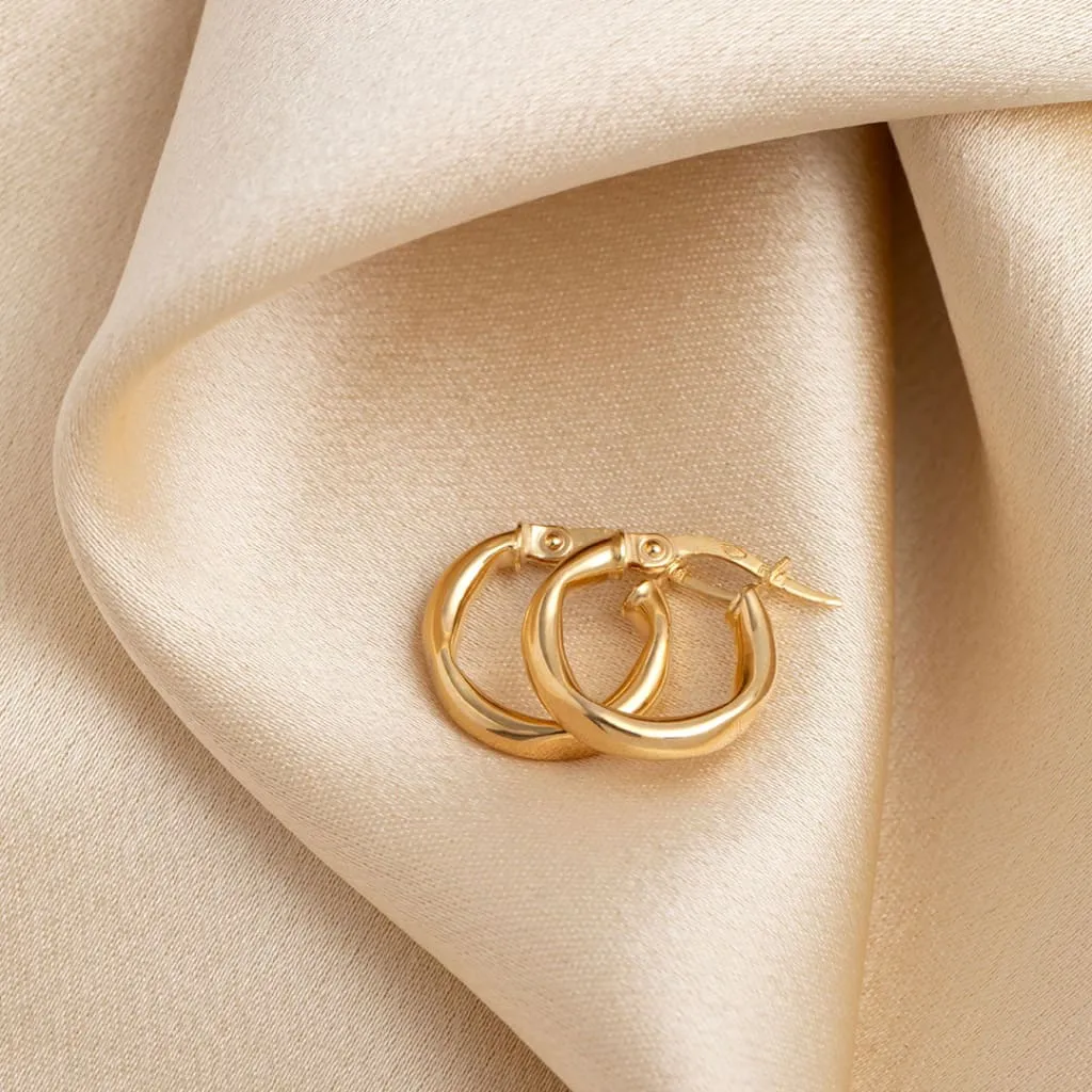 Goddess Hoop Earrings - 15mm | 9ct Gold
