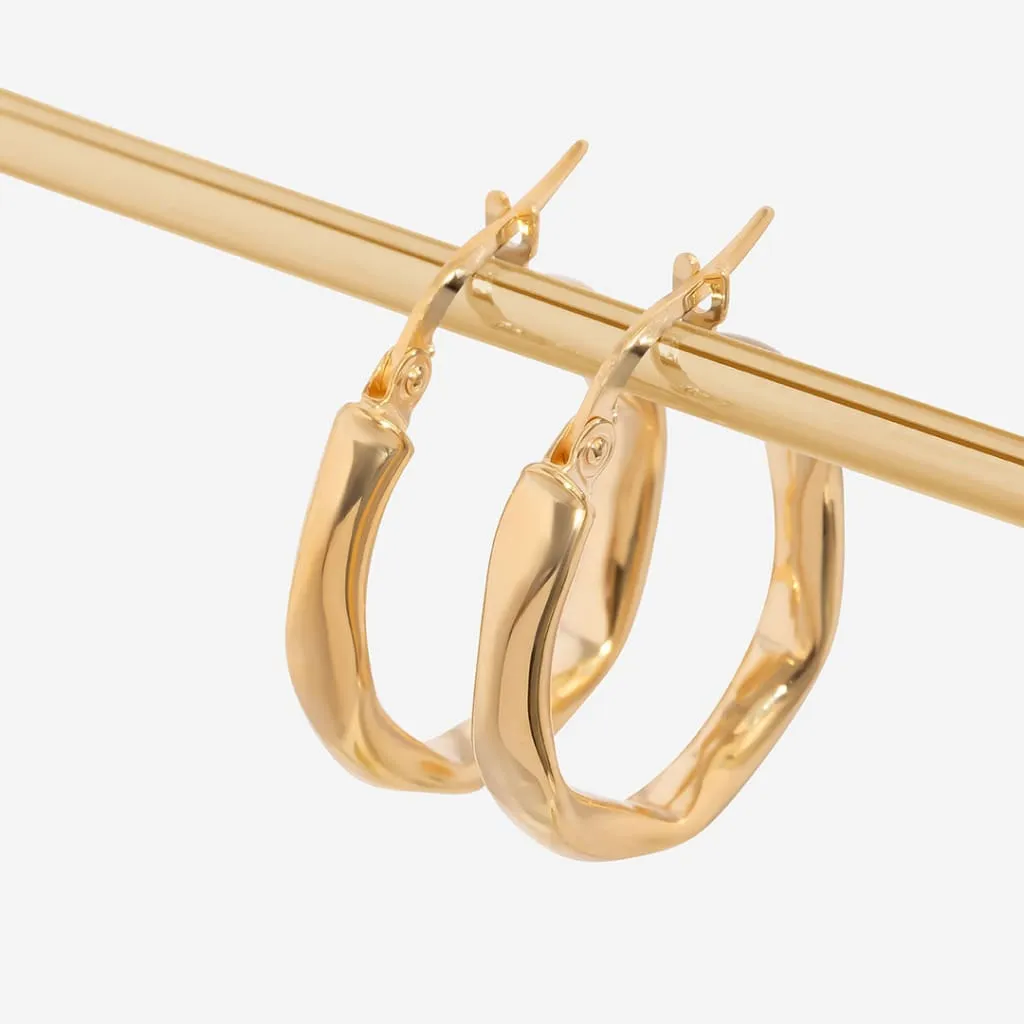 Goddess Hoop Earrings - 15mm | 9ct Gold