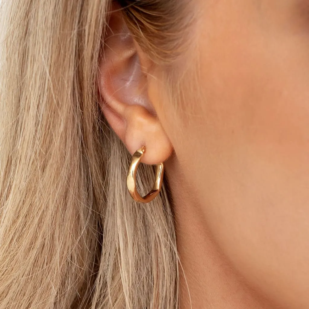 Goddess Hoop Earrings - 15mm | 9ct Gold