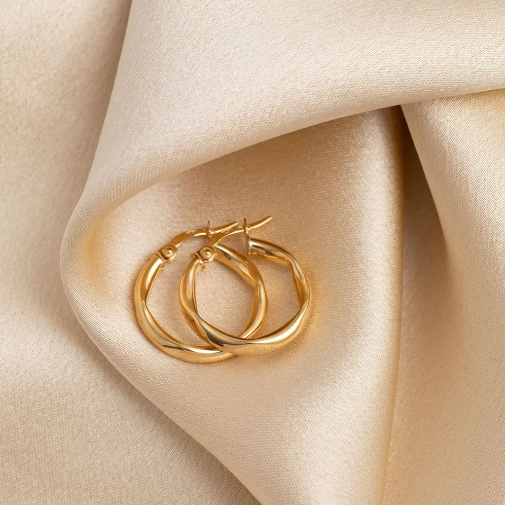 Goddess Hoop Earrings - 15mm | 9ct Gold