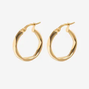 Goddess Hoop Earrings - 15mm | 9ct Gold