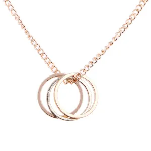 Gold color Silver color Three Circle Necklace