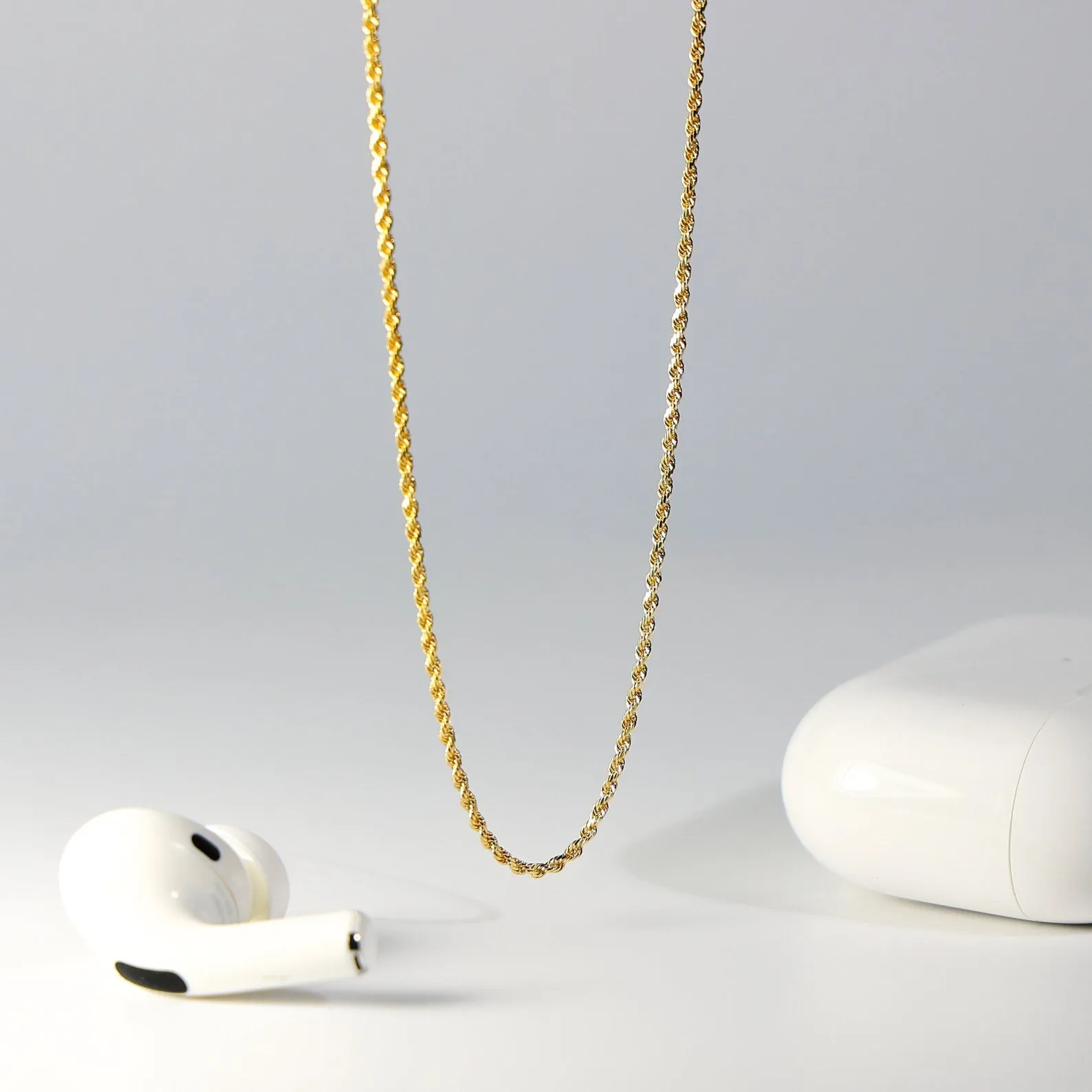 Gold Cubic Zirconia Lock Pendant Model-1733