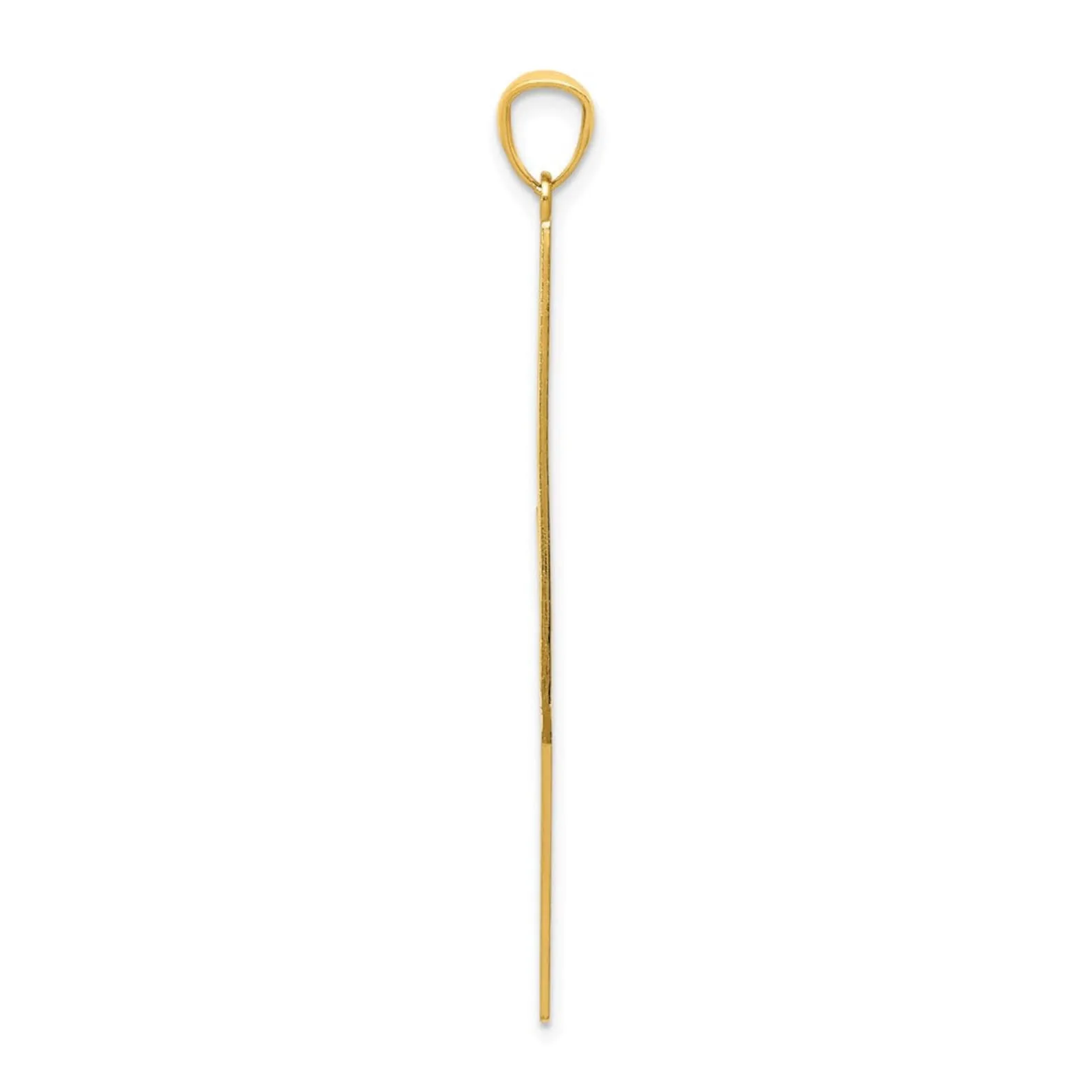 Gold Diamond-Cut Polished Lightning Bolt Pendant