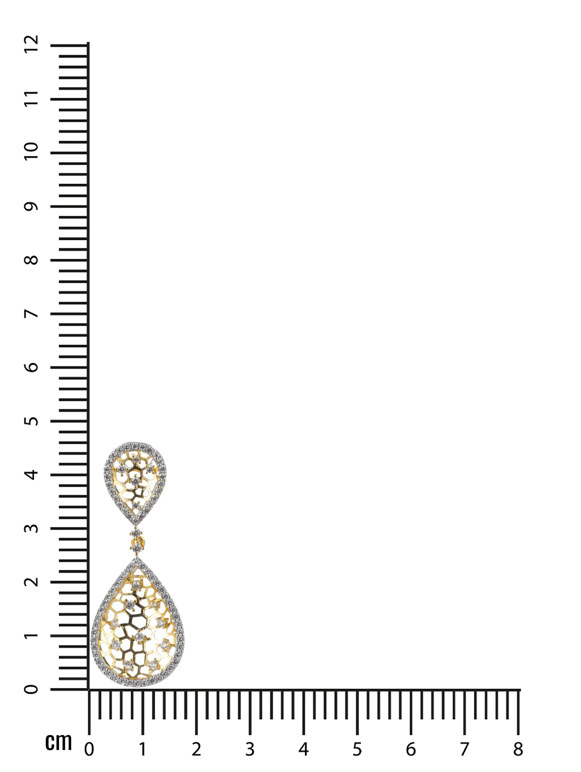 Gold Plated Contemporary Drop Earrings