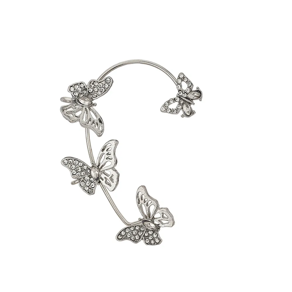 Gold Plated Contemporary Half Hoop Earring For Women