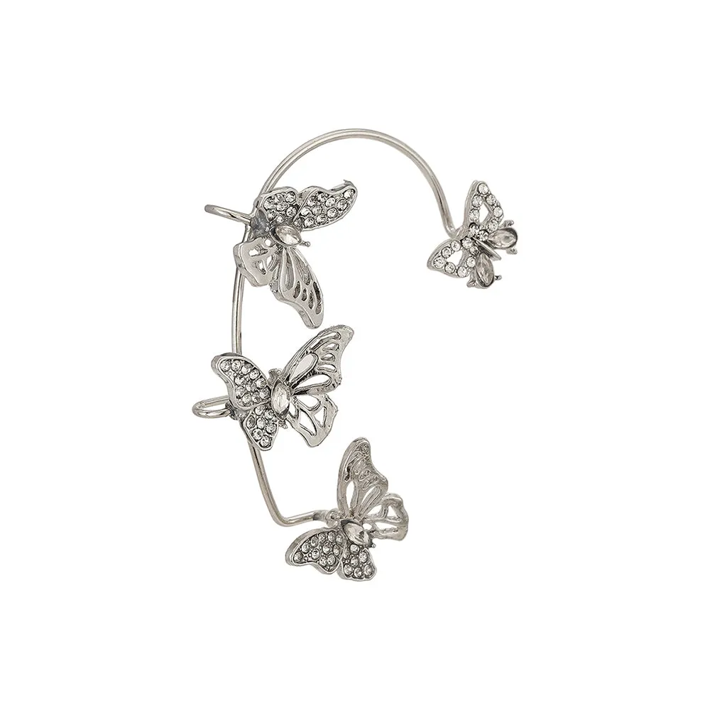 Gold Plated Contemporary Half Hoop Earring For Women