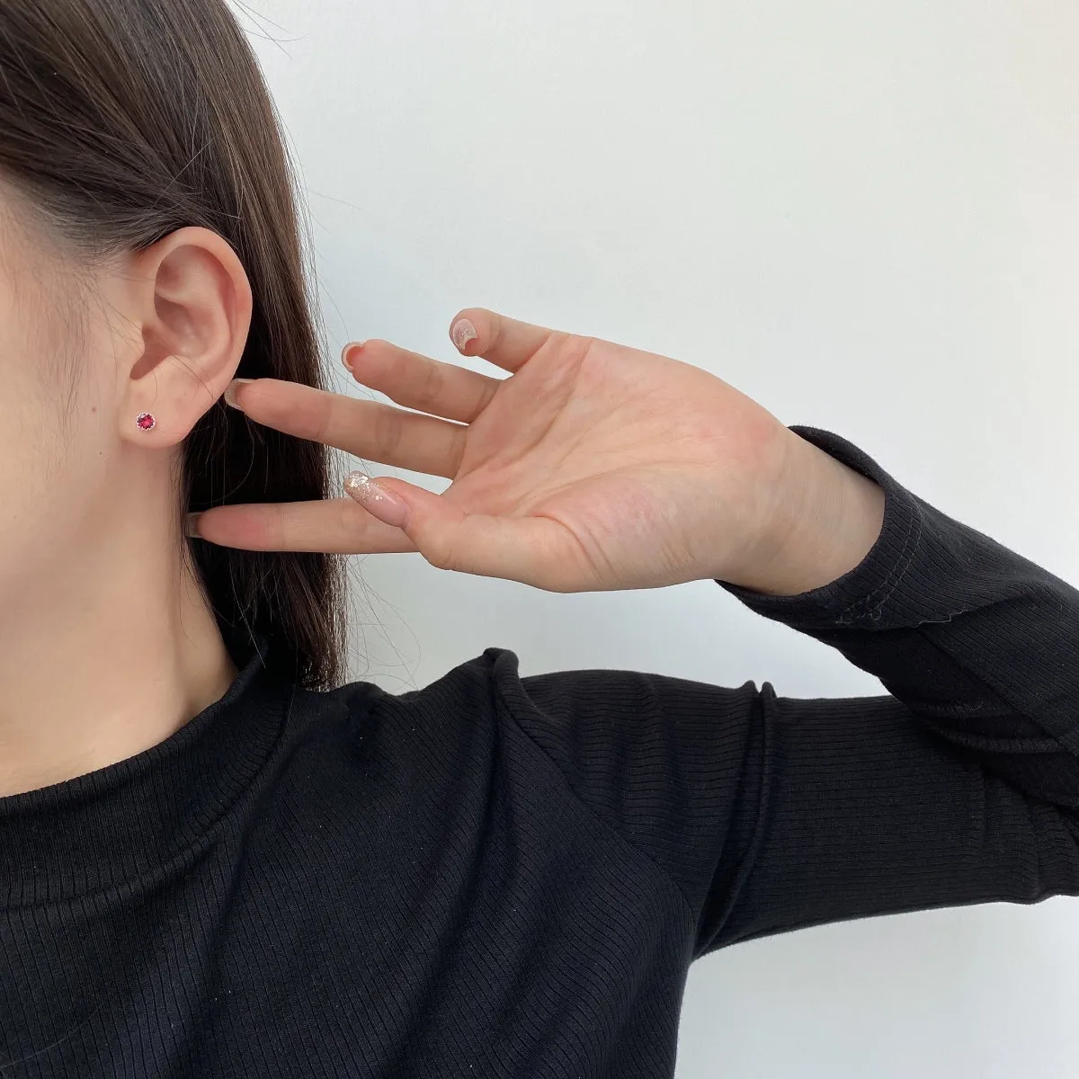 [Goodv]Sparkling Colorful Round Shape Earrings