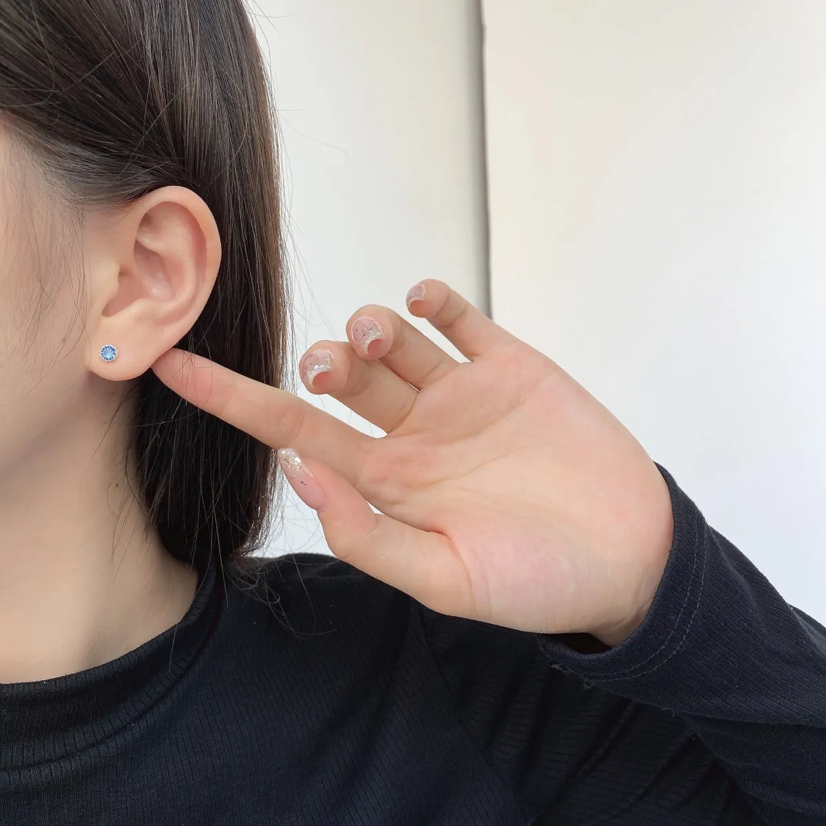 [Goodv]Sparkling Colorful Round Shape Earrings