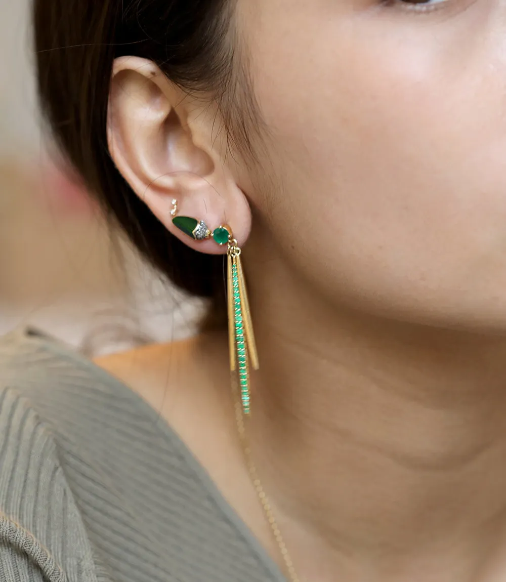Grass Leaf Drops Earrings