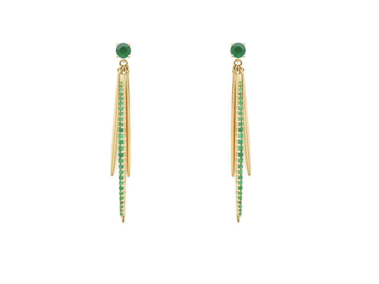 Grass Leaf Drops Earrings