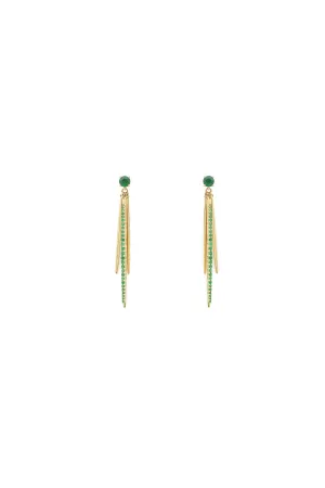 Grass Leaf Drops Earrings