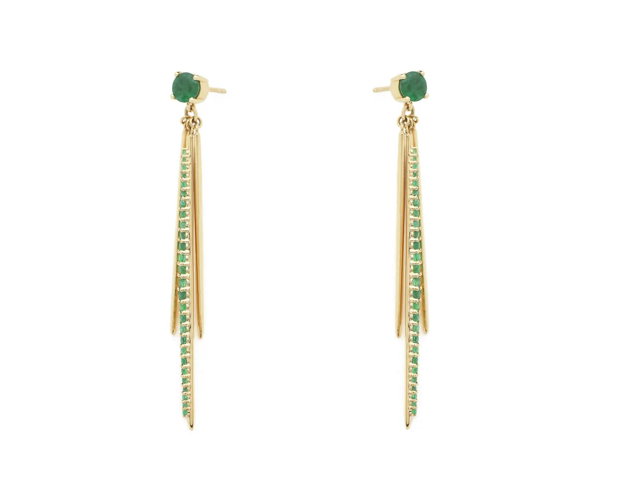 Grass Leaf Drops Earrings