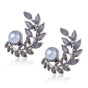 Grey Grey Stud Earrings for Women & Girls
