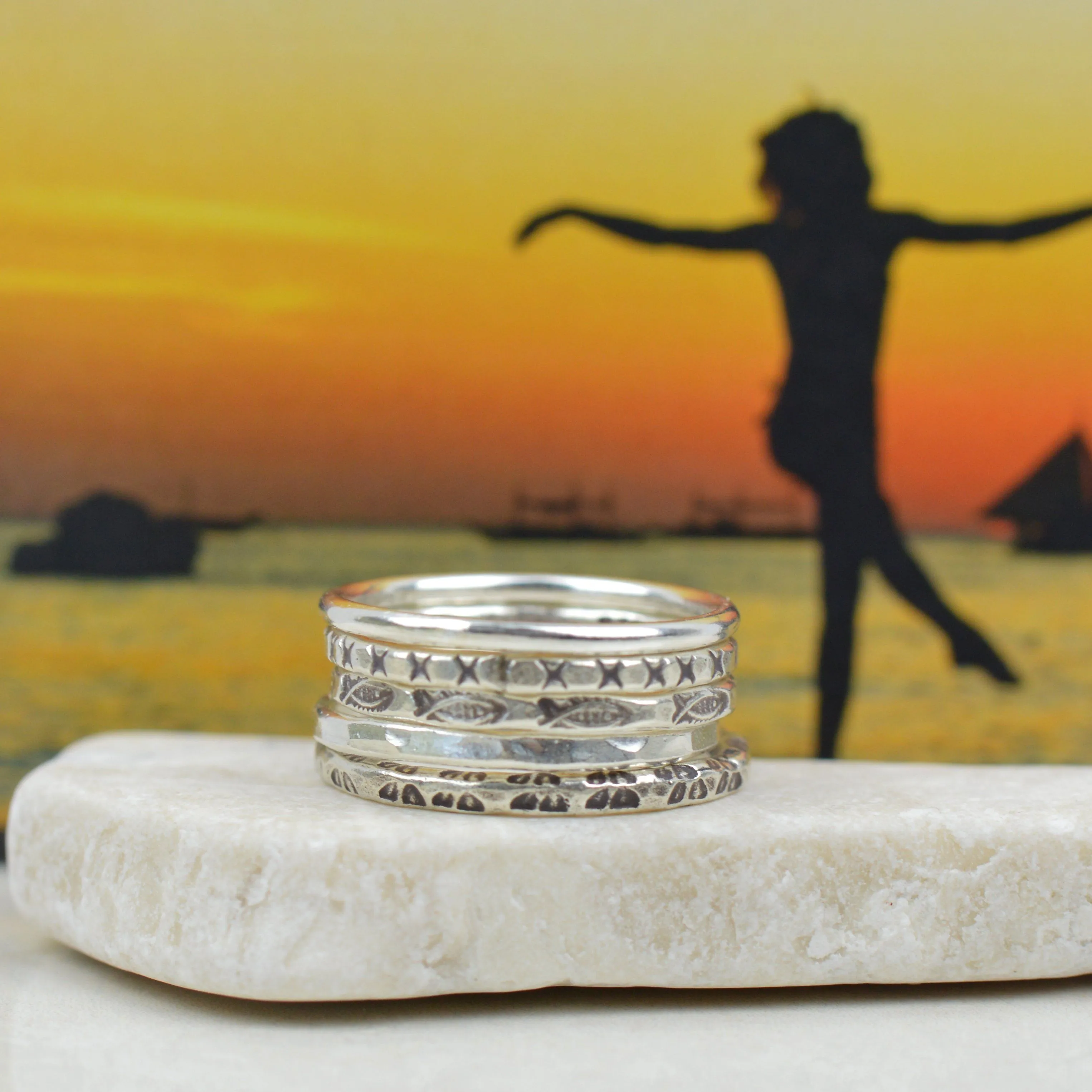 Gypsy Lovin' Set of Five Stacking Rings