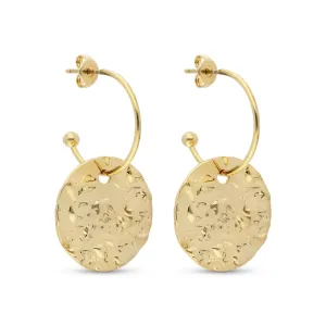Hammered Disc Hoop Stud
