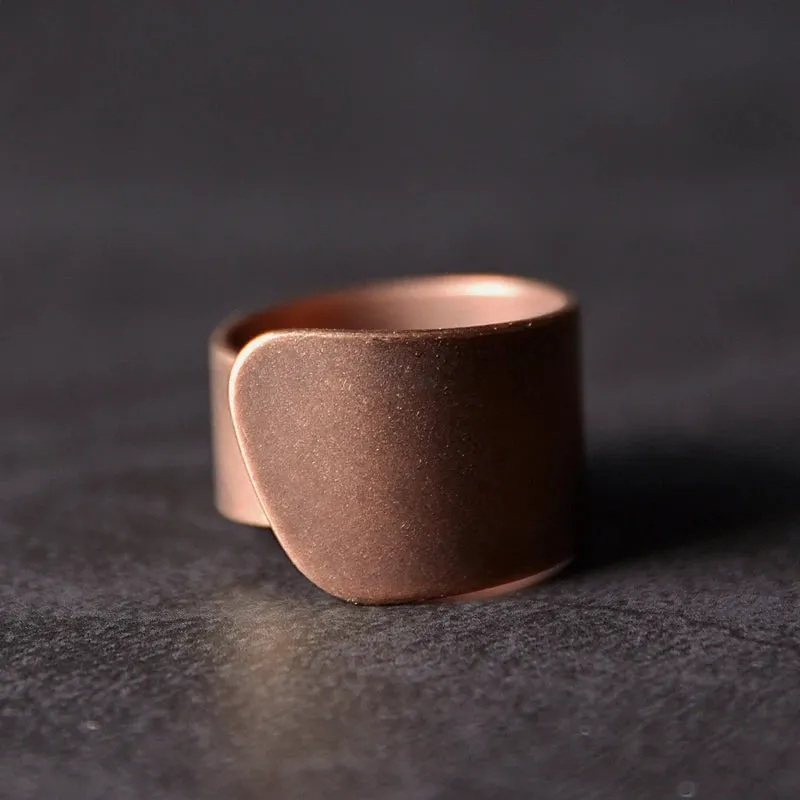 Hammered Hand Crafted Solid Adjustable Copper Ring
