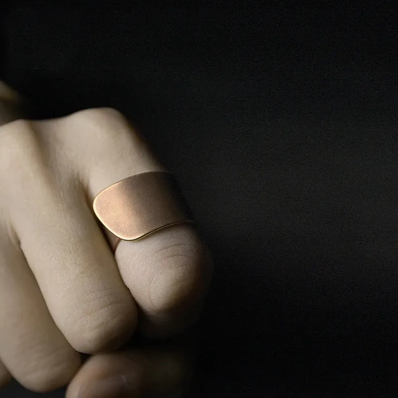 Hammered Hand Crafted Solid Adjustable Copper Ring