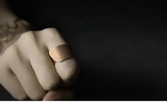 Hammered Hand Crafted Solid Adjustable Copper Ring