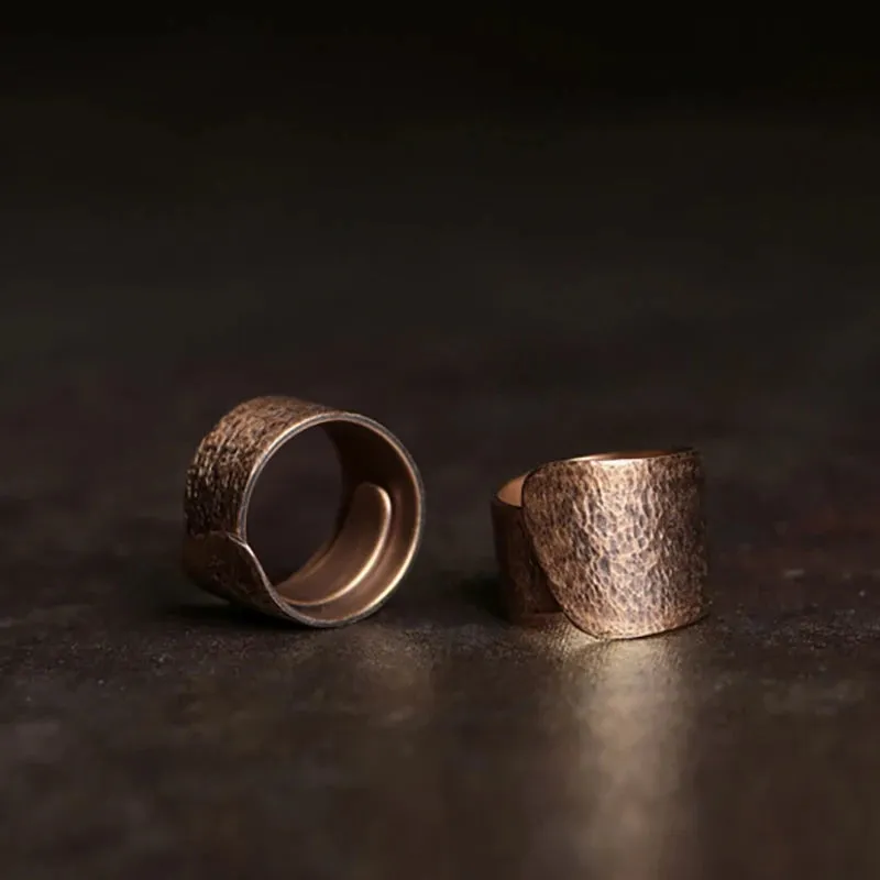 Hammered Hand Crafted Solid Adjustable Copper Ring