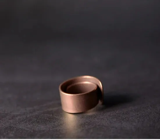 Hammered Hand Crafted Solid Adjustable Copper Ring