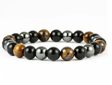 Hand string natural stone bracelet 10mm jewelry