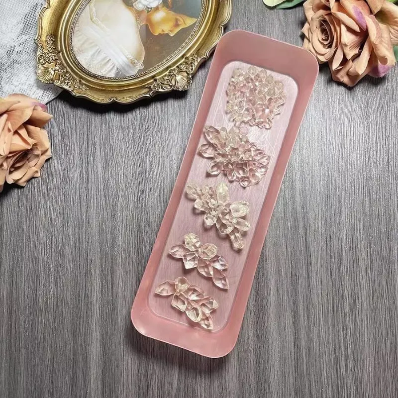 Handmade 5 in 1 Ultra Crystal Cluster Ornament Resin Molds
