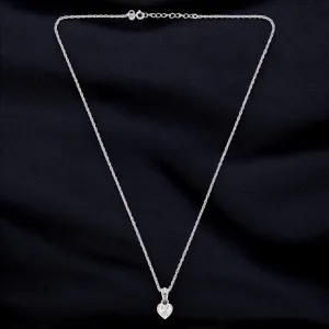 Heart-Shaped Solitaire Pendant Necklace in Sterling Silver | SKU : 0003579336, 0021424304, 0021424311